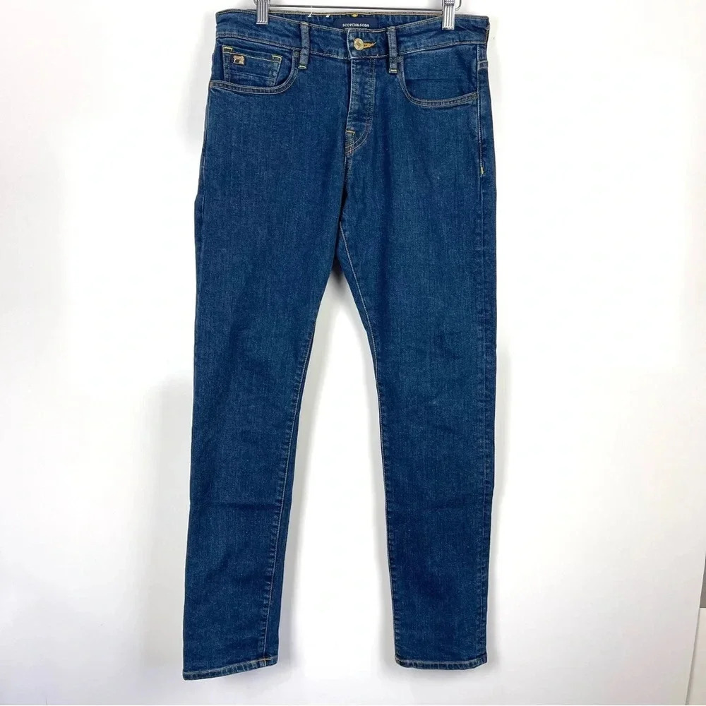 Scotch & Soda Ralston Button Fly Slim Fit Jeans Dark Wash Men's Size 30x32